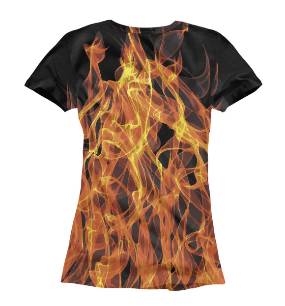 Женская футболка с изображением Flame цвета Белый