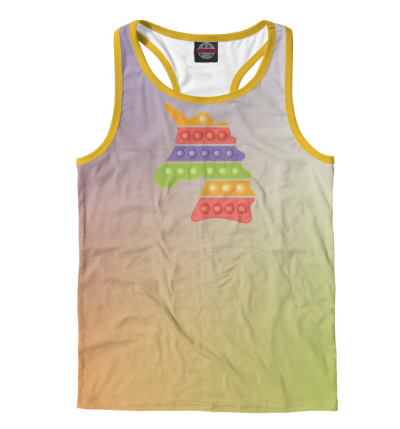 Мужская майка-борцовка с притом Антистресс цвета Белый Мужская майка-борцовка с изображением Антистресс цвета Белый