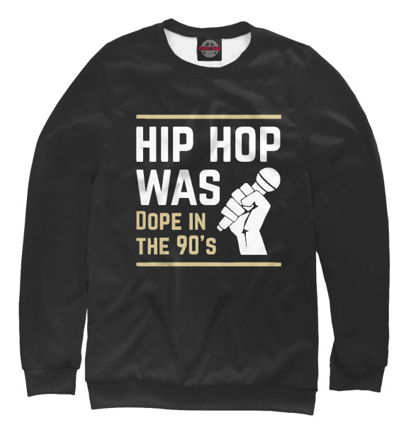 Мужской свитшот с изображением Dope Hip Hop цвета Белый