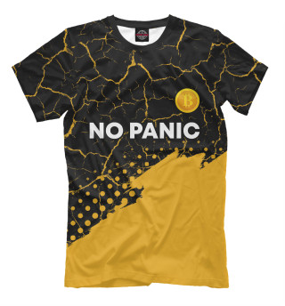 Мужская футболка Без Паники - Биткойн - Краска