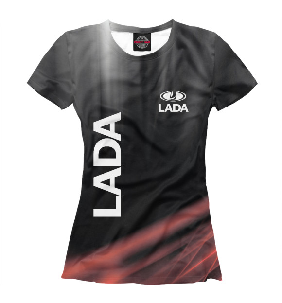 Женская футболка с изображением LADA цвета Белый