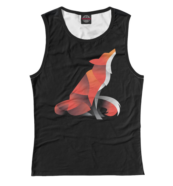 Майка для девочки с изображением Лисичка цвета Белый