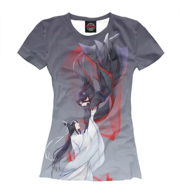Женская футболка с изображением Магистр дьявольского культа цвета Белый