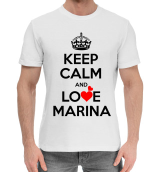 Хлопковая футболка для мальчиков Будь спокоен и люби Марина