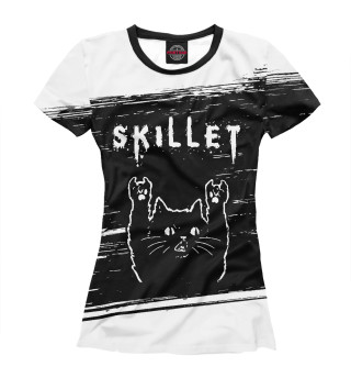Женская футболка Skillet - Рок Кот