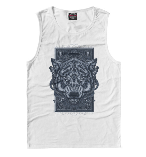 Майка для мальчика с изображением Vintage Wolf цвета Белый