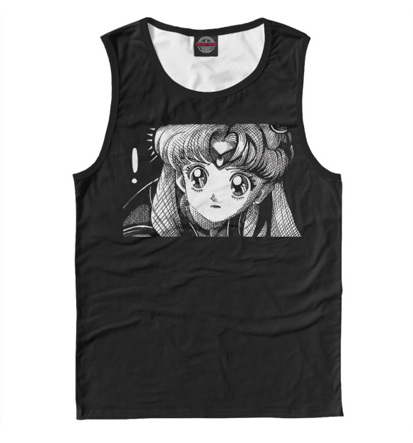 Мужская майка с притом Sailor Moon цвета Белый Мужская майка с изображением Sailor Moon цвета Белый