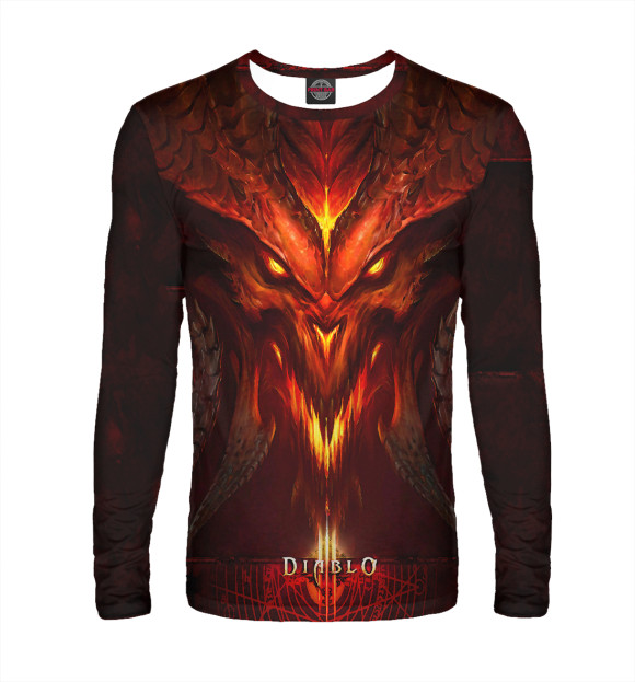 Мужской лонгслив с изображением Diablo 2021 цвета Белый