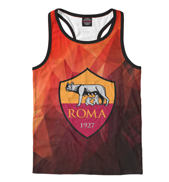 Мужская майка-борцовка с изображением Roma / Рома цвета Белый