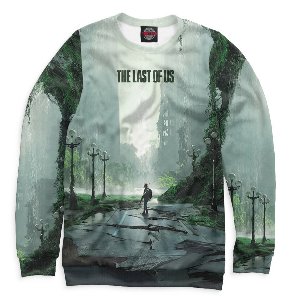 Мужской свитшот с изображением Город The Last of Us цвета Белый