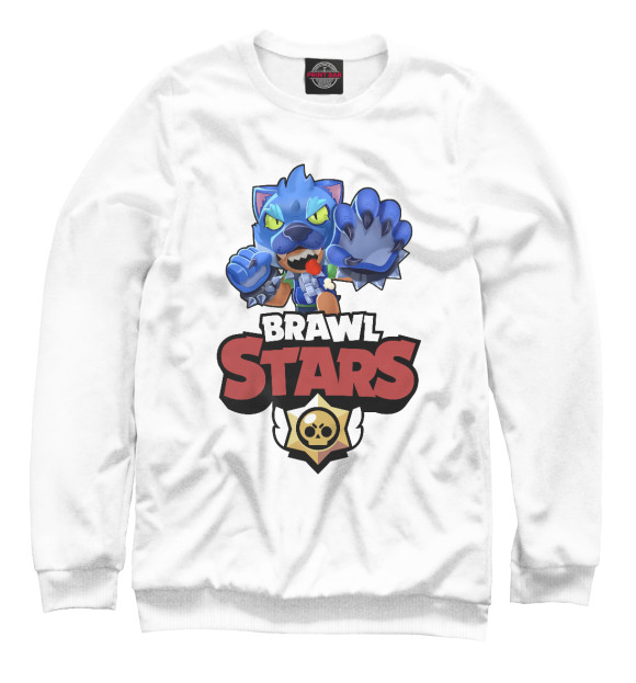 Мужской свитшот с изображением Brawl Stars цвета Белый