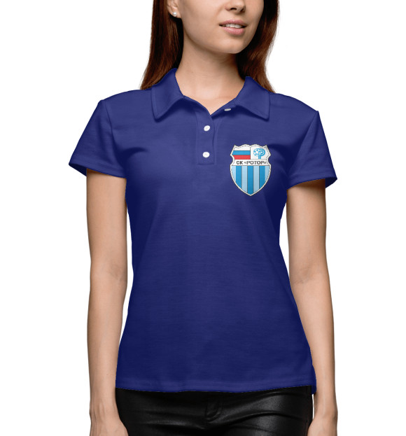 Женское поло с изображением Ротор цвета Белый