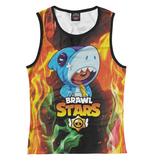 Женская майка с изображением Brawl Stars цвета Белый