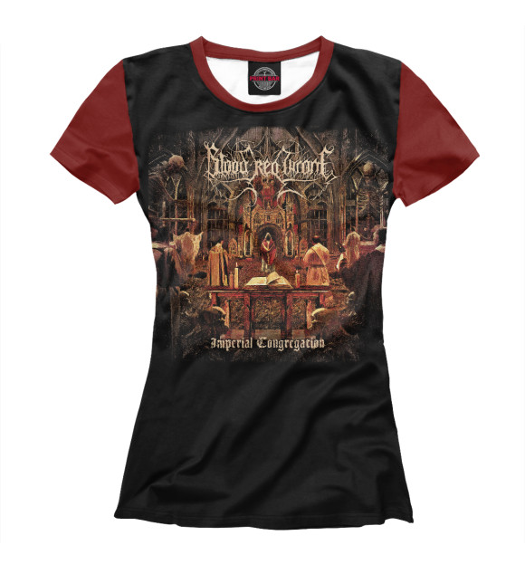 Футболка для девочек с изображением Blood red throne цвета Белый