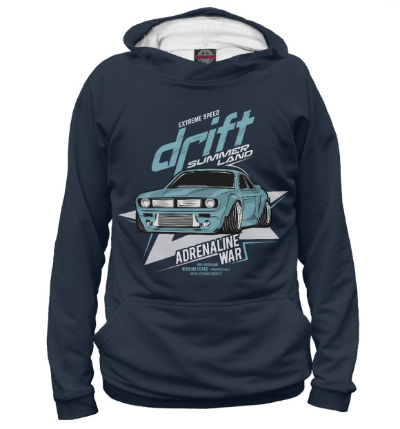Женское худи с изображением Drift цвета Белый
