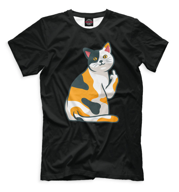 Мужская футболка с изображением Коте цвета Белый
