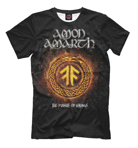 Мужская футболка с изображением Amon amarth цвета Белый