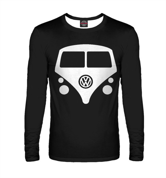 Мужской лонгслив с изображением Volkswagen White T1 цвета Белый