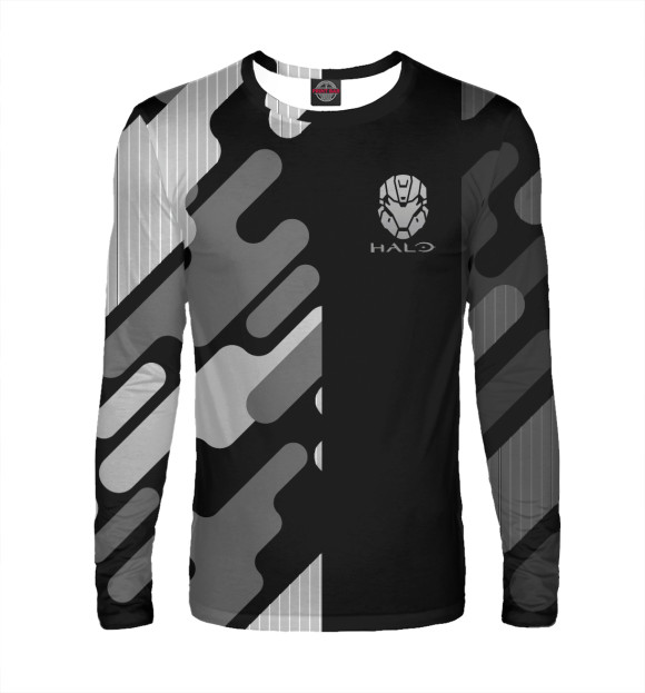 Мужской лонгслив с изображением Halo цвета Белый