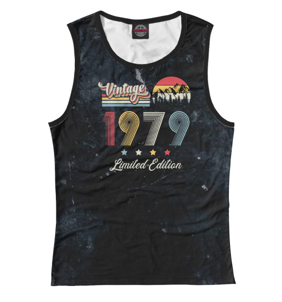 Майка для девочки с изображением Vintage 1979 Retro Limited цвета Белый