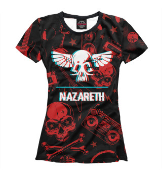 Женская футболка Nazareth Rock Glitch