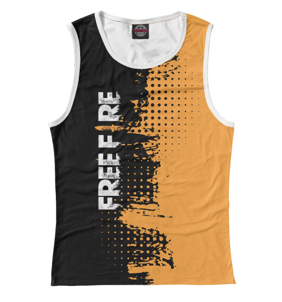 Майка для девочки с изображением Garena Free Fire цвета Белый