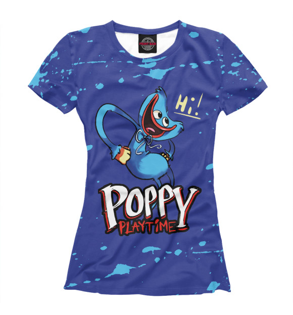 Футболка для девочек с изображением Poppy Playtime Хагги Вагги цвета Белый