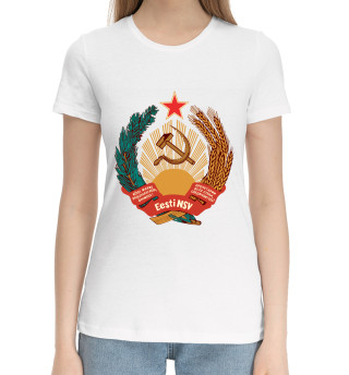 Хлопковая футболка для девочек Эстонская ССР