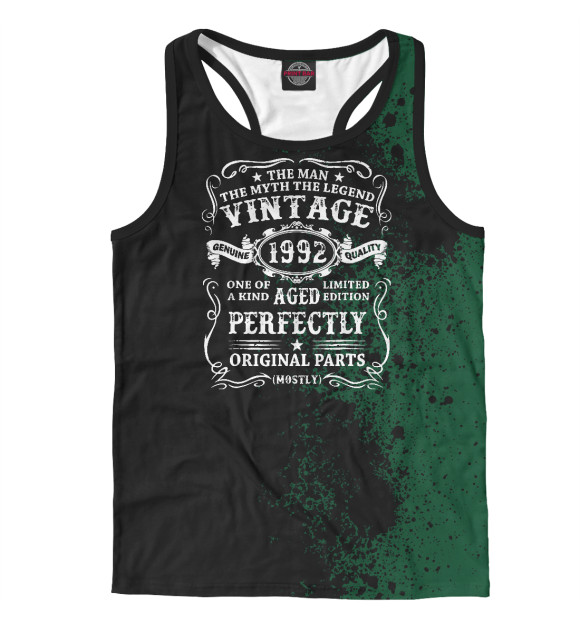 Мужская майка-борцовка с изображением Years Old Vintage 1992 цвета Белый