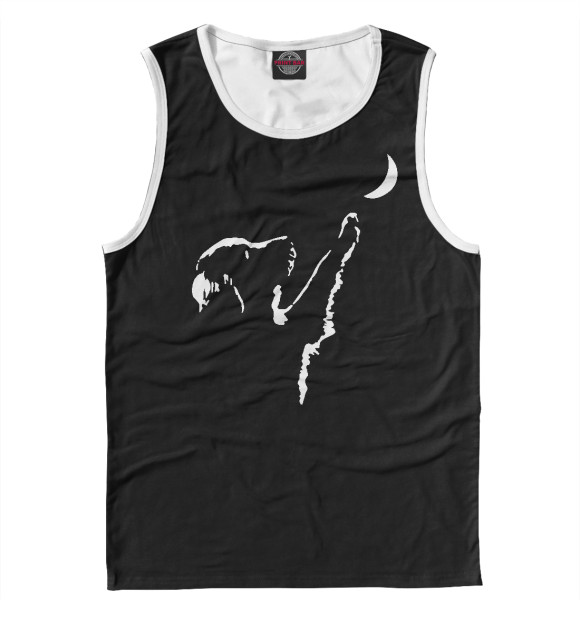 Мужская майка с изображением Лунный Пес цвета Белый