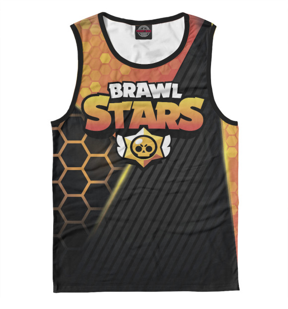 Мужская майка с изображением Brawl Stars цвета Белый