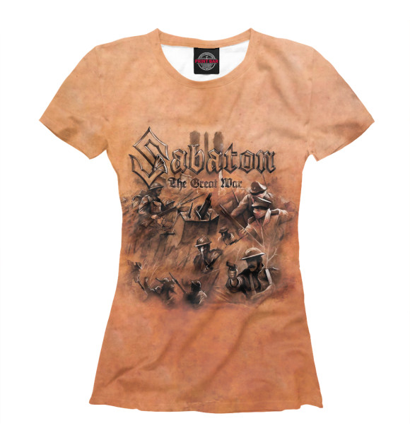 Футболка для девочек с изображением Sabaton цвета Белый