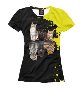 Женская футболка Cats Reflection Mirror Chee