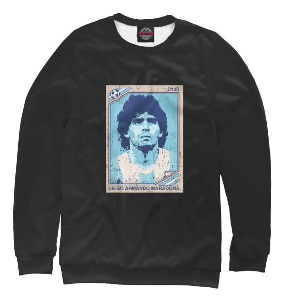 Свитшот для мальчиков с изображением Maradona цвета Белый