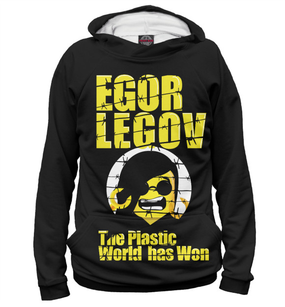 Мужское худи с изображением Egor Legov цвета Белый