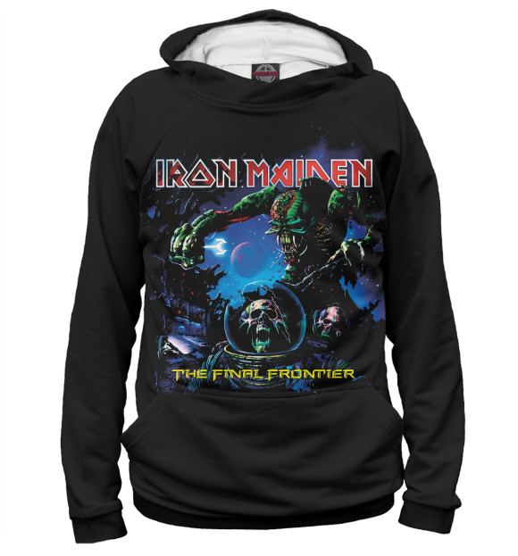 Женское худи с изображением Iron Maiden цвета Белый