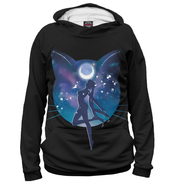 Женское худи с изображением Sailor Moon цвета Белый