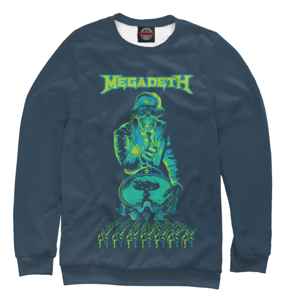 Свитшот для девочек с изображением Megadeth цвета Белый