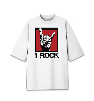 Женская футболка оверсайз I rock