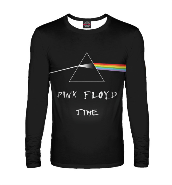 Мужской лонгслив с изображением Pink Floyd Time цвета Белый