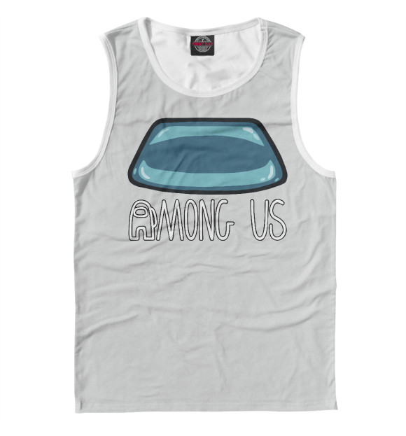 Мужская майка с притом Among Us цвета Белый Мужская майка с изображением Among Us цвета Белый