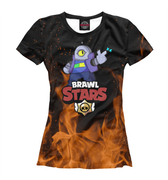 Женская футболка с изображением Brawl Stars цвета Белый