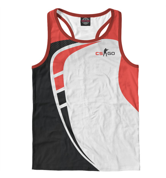 Мужская майка-борцовка с изображением Counter-Strike цвета Белый