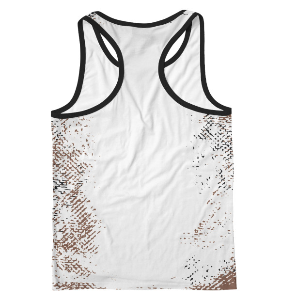 Мужская майка-борцовка с изображением К и Ш горшок цвета Белый