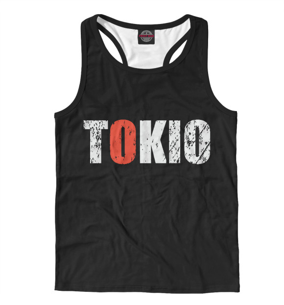 Мужская майка-борцовка с притом Tokio цвета Белый Мужская майка-борцовка с изображением Tokio цвета Белый