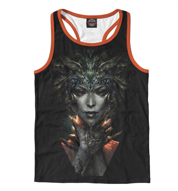 Мужская майка-борцовка с изображением Киберфея цвета Белый