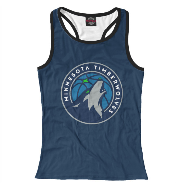 Женская майка-борцовка с изображением Minnesota Timberwolves цвета Белый