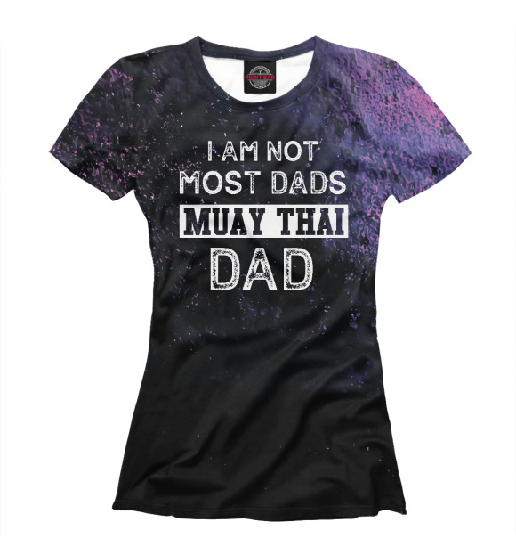 Футболка для девочек с изображением Muay Thai Dad Nakmuay цвета Белый