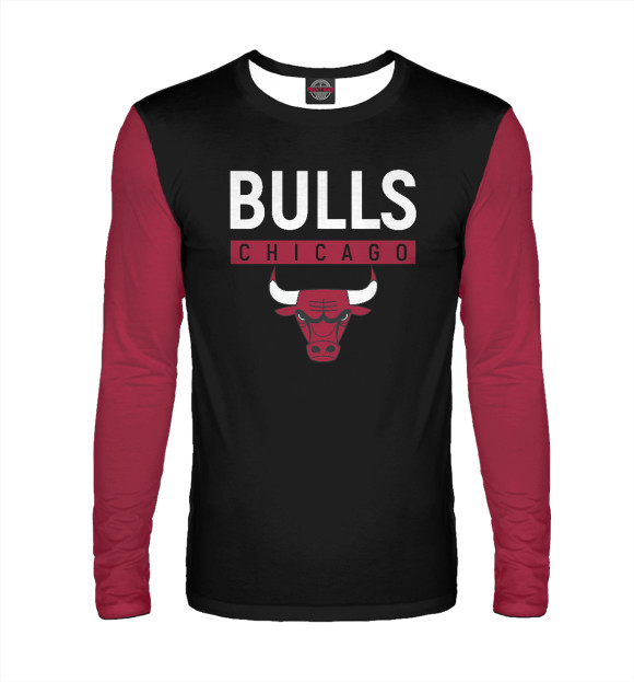 Мужской лонгслив с изображением Chicago Bulls цвета Белый