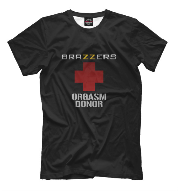 Футболка для мальчиков с изображением Brazzers orgasm donor цвета Белый